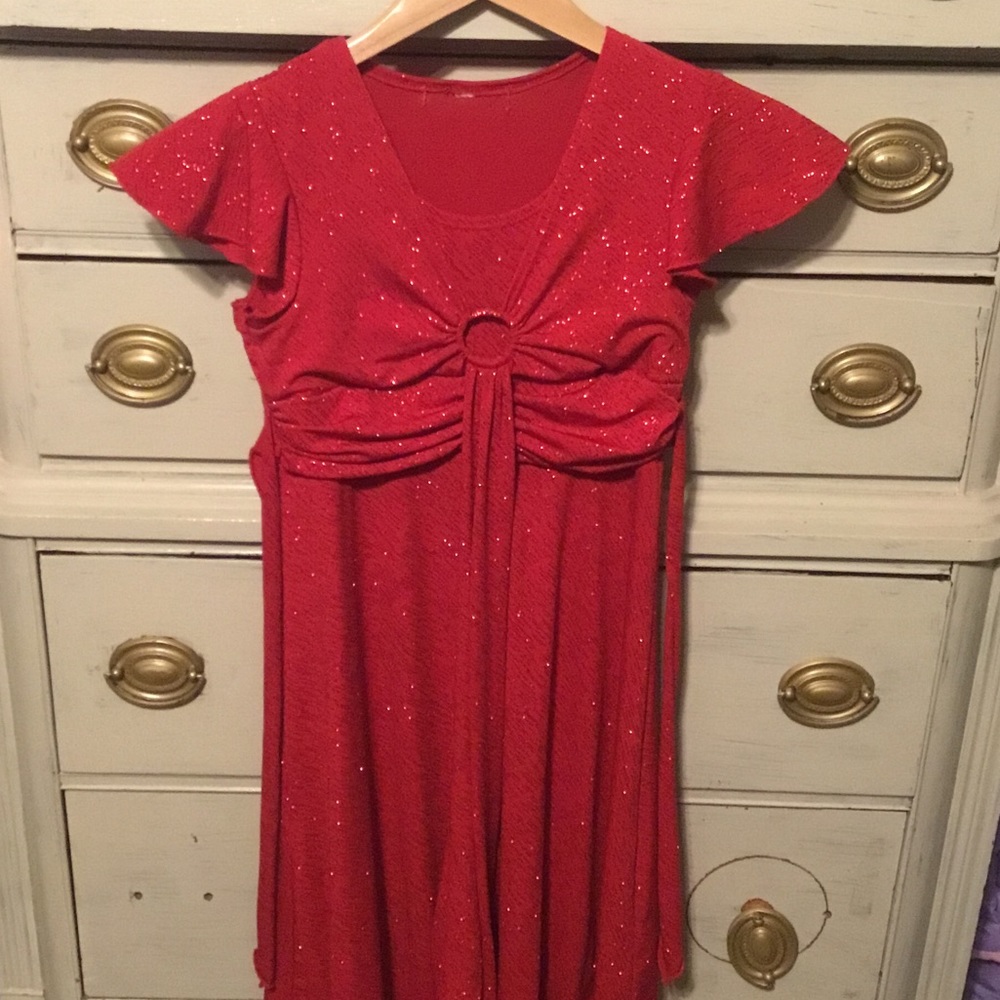 Sparkly red dress